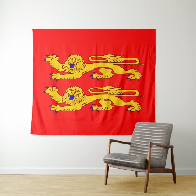 Tenture Drapeau de Normandie (En situation (horizontale))