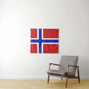 Tenture Drapeau de Norvège Petit scandinave