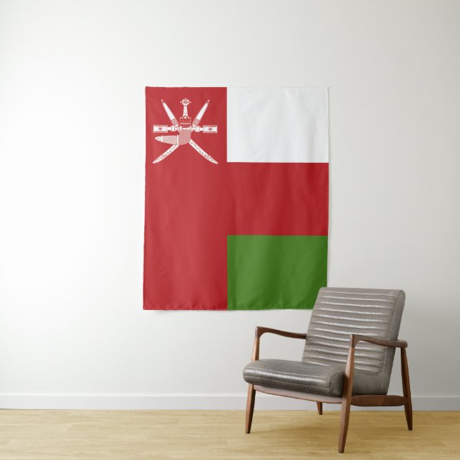 Tenture Drapeau d'Oman (En situation)