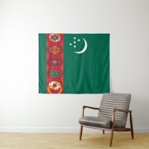 Tenture Drapeau du Turkménistan
