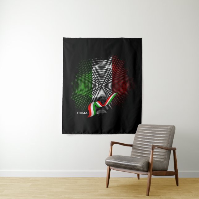 Tenture Drapeau italien (En situation)