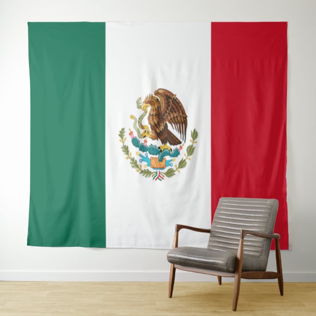 Tenture Drapeau national du Mexique (En situation (horizontale))