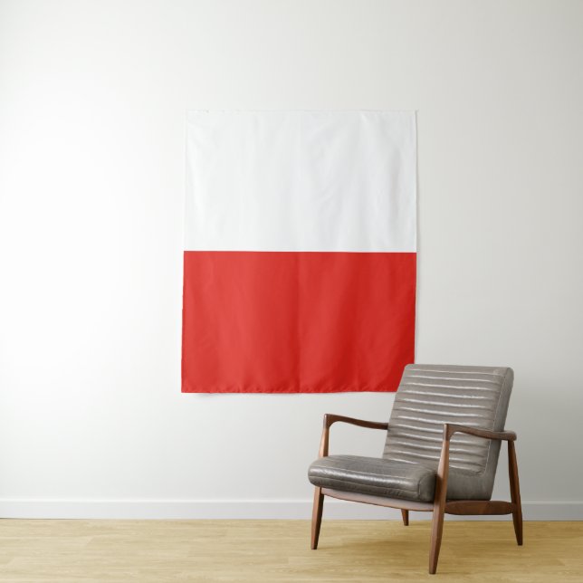 Tenture Drapeau polonais (En situation)