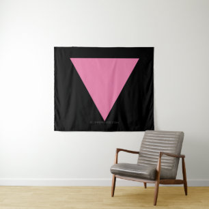 Tenture Drapeau triangle rose de SlipperyJoe's symbole ros