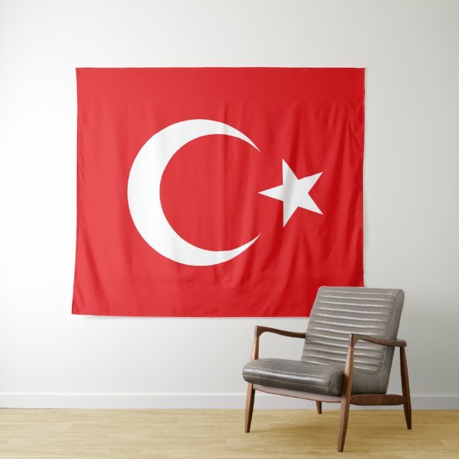Tenture Drapeau Turquie (En situation (horizontale))