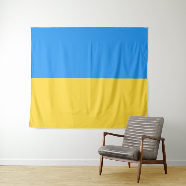 Tenture Drapeau ukrainien (En situation (horizontale))