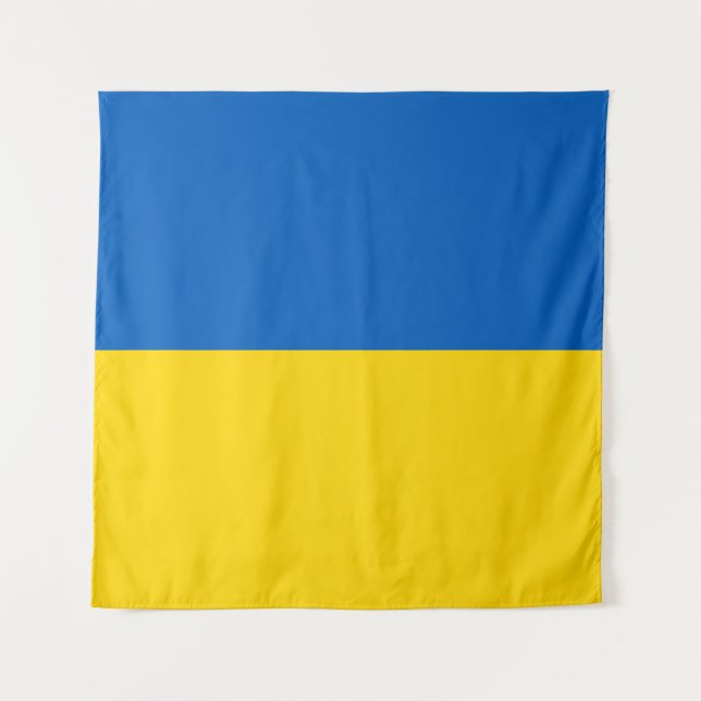 Tenture Drapeau ukrainien (Ukraine) (Devant (Horizontal))