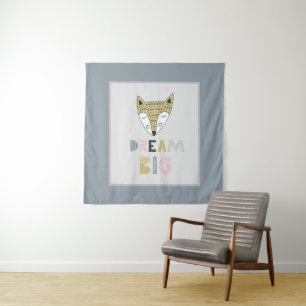 Tenture Dream Big Scandinavian Fox Salle pour enfants