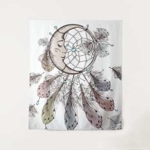Tenture Dreamcatcher de lune céleste