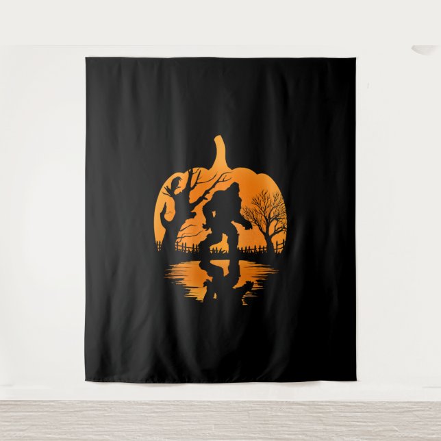 Tenture Drôle Amoureux de Bigfoot cadeau d'Halloween - Hal (Devant)
