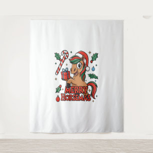 Tenture Drôle Cheval Joyeux Horsemas