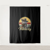 Drôle Cowboy Cat Mashup Meow Howdy Kitten Lovers M