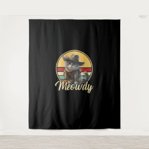 Tenture Drôle Cowboy Cat Mashup Meow Howdy Kitten Lovers M