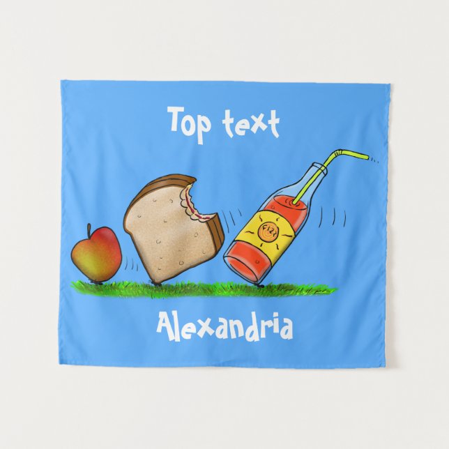 Tenture Drôle de dessin animé de fourmis (Devant (Horizontal))