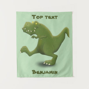 Tenture Drôle T rex dinosaure dessin animé humour
