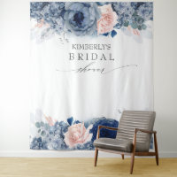 Dusty Blue et rose Floral Bridal / Baby shower