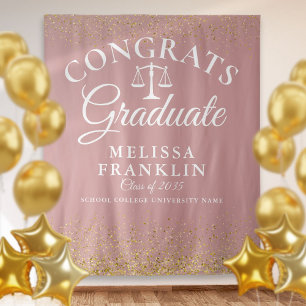 Tenture Dusty Rose Law School Graduation Photo Contexte