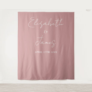 Tenture Dusty Rose rose minimaliste Mariage arrière-plan p
