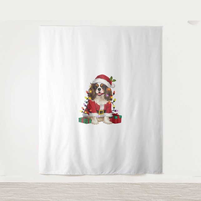 Tenture Éclairage de Noël Cavalier roi Charles Spaniel Chi (Devant)