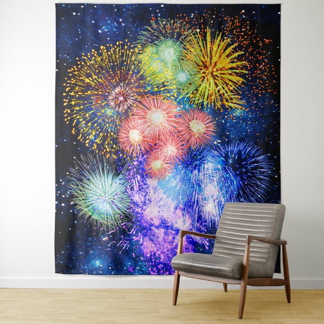 Tenture Éclats de Feux d'Artifice (En situation)