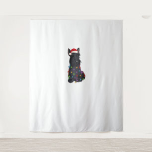 Tenture Ecosse Terrier feux de Noël Xmas Amoureux des chie
