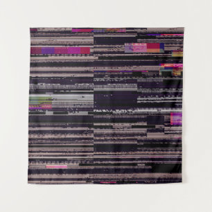 Tenture Écran TV rayé avec pixels cassés. Fu Abstrait