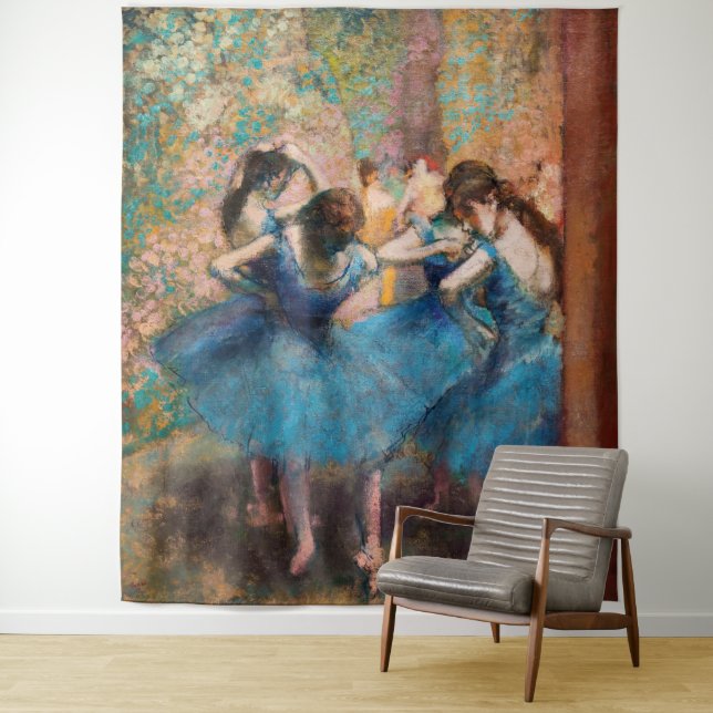 Tenture Edgar Degas - Danseurs en bleu (En situation)