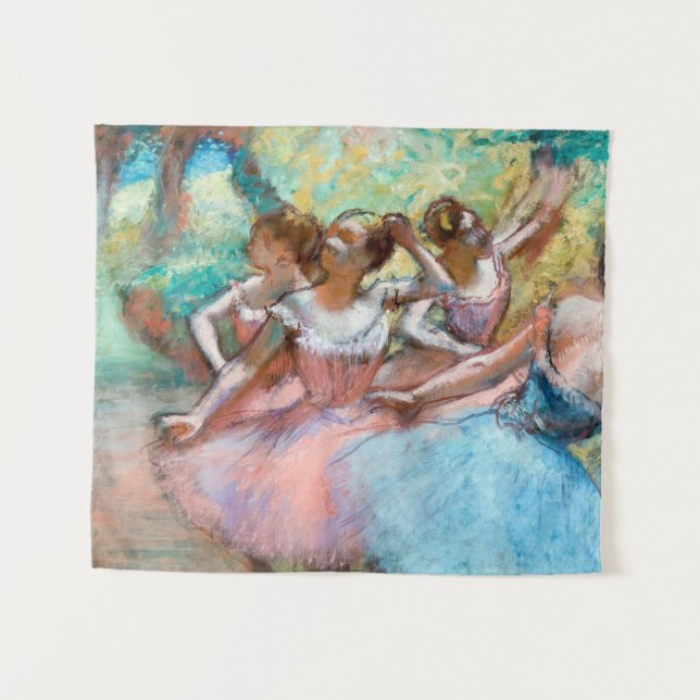 Tenture Edgar Degas - Quatre Ballerinas sur scène (Devant (Horizontal))
