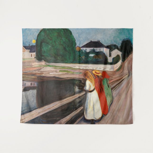 Tenture Edvard Munch - Les filles sur le pont (Devant (Horizontal))