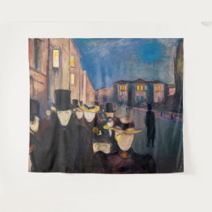 Tenture Edvard Munch - Soirée sur Karl Johan Street