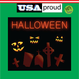 Tenture Éffrayant cimetière Halloween Déplaisants yeux