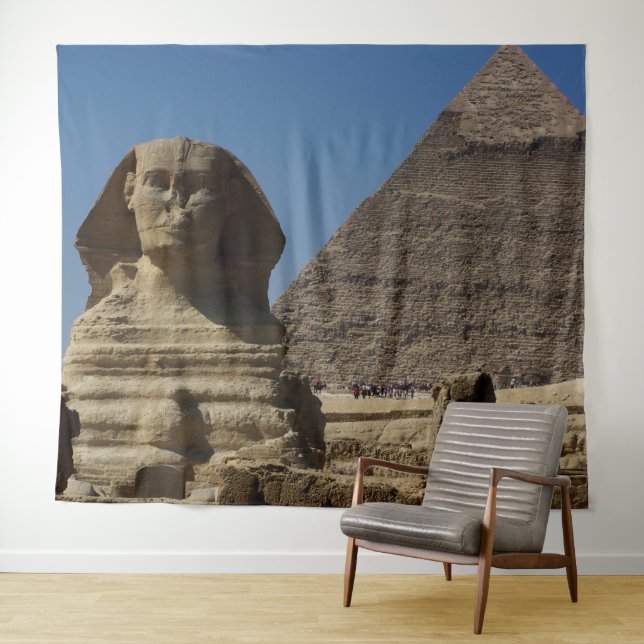 Tenture Egypte Le Caire Sphinx Statue Pyramides Scène Fond (En situation (horizontale))