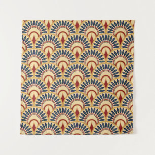 Tenture Egyptian Motif Fish Scales Seamless Pattern