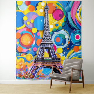 Tenture Eiffel Tower Pop Art