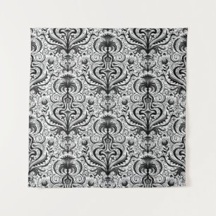 Tenture Elaborer Luxe noir sans joint Damask Floral Patt