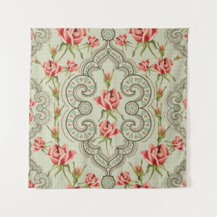 Tenture Elegance Vintage Fleur arrière - plan sans couture
