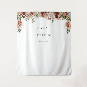 Tenture Elégant automne Botanique Floral Mariage fond