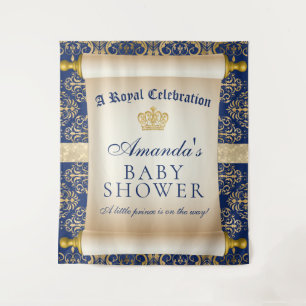 Tenture Elégant Baby shower Prince arrière-plan vertical