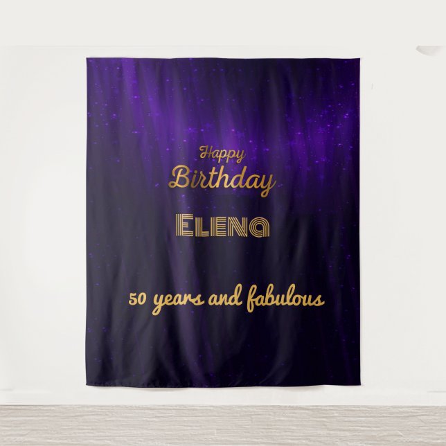 Tenture Elegant Birthday  (Devant)