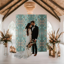 Élégant Cuivre Turquoise Minimal Fleurs