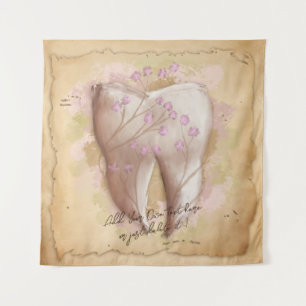 Tenture Élégant Dentiste Vintage Dental Assistant Cadeau