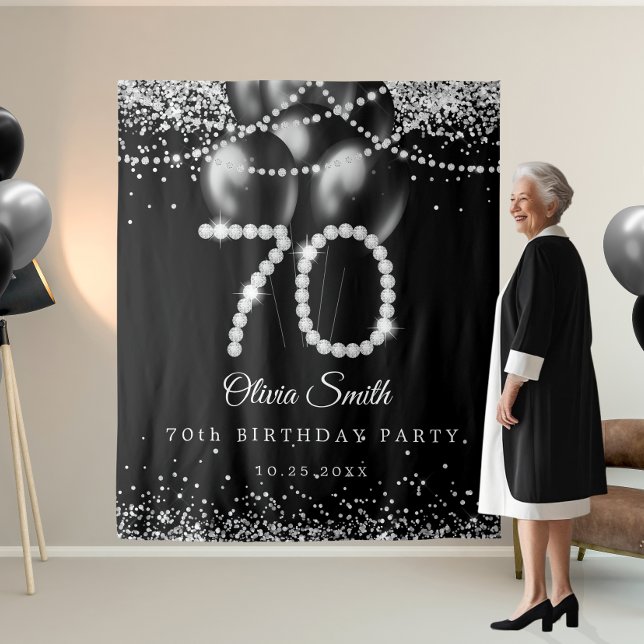 Tenture Elégant Diamants 70e Anniversaire (Créateur téléchargé)