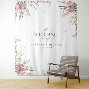Tenture Élégant Fleur sauvage Floral Mariage