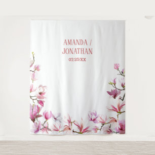 Tenture Elégant minimaliste Mariage floral fond