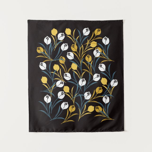 Tenture Élégant motif floral de Tulipe (Devant)