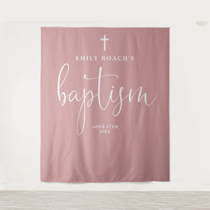 Tenture Élégant Rose Dusty Pink Baptism Fond photo