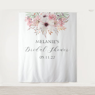 Tenture Elégante aquarelle Fête des mariées florale fond