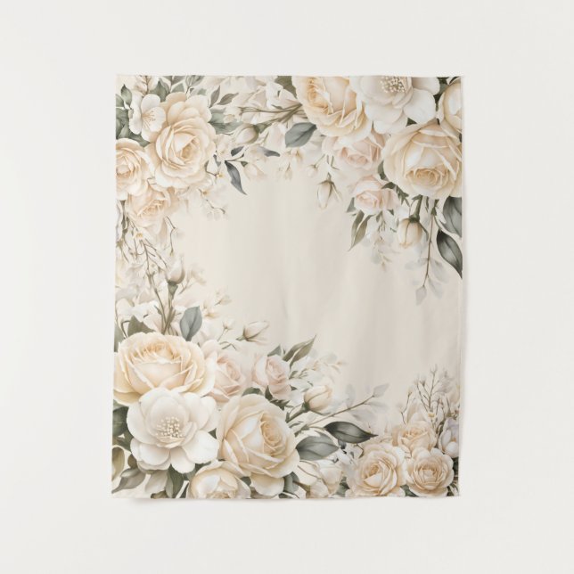 Tenture Elégante aquarelle florale arrière-plan photo (Devant)