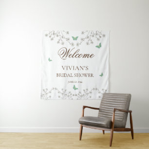 Tenture Élégante bienvenue de shower de mariage floral et 