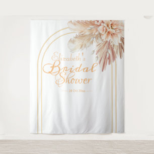 Tenture Elégante pampa herbe fleurie douche nuptiale